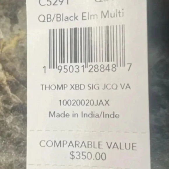 Coach Thompson Crossbody Bag Purse Jacquard Center Stripe Pebble Leather Black - Picture 11 of 12